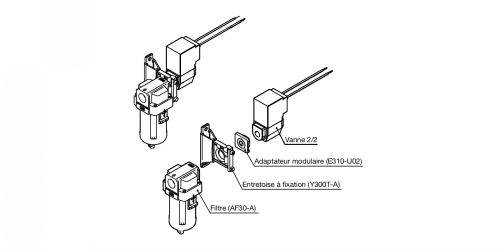 Adaptateur Modulaire - E210-310-410 - SMC