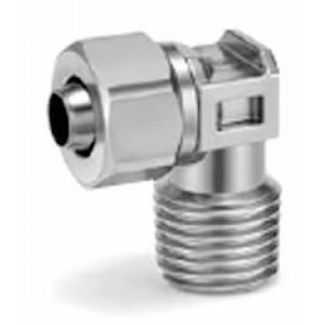 Raccord &agrave; bagues en acier inox 316, coud&eacute; m&acirc;le