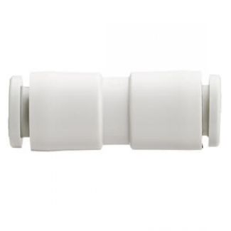 Raccord instantan&eacute; de couleur blanche, union double