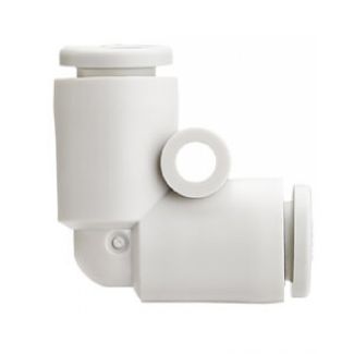 Raccord instantan&eacute; de couleur blanche, coude union