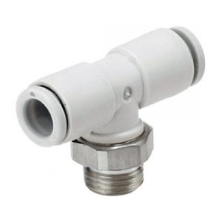 Raccord instantan&eacute; de couleur blanche, t&eacute; m&acirc;le