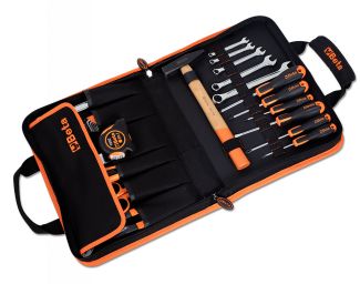 Trousse en tissu technique avec assortiment de 27 outils