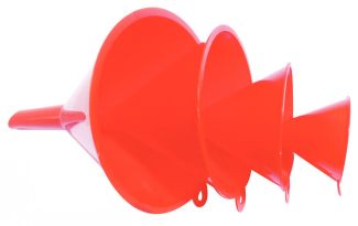 Assortiment de 4 entonnoirs plastiques