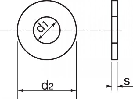 Rondelle plate moyenne type "M" - Plan