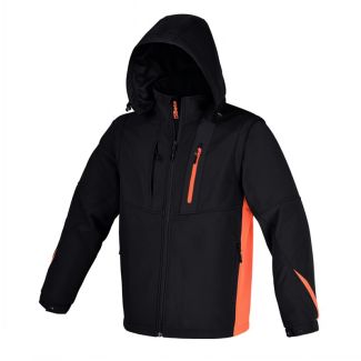 Veste en Softshell avec capuche et manches d&eacute;tachables - T62-7659N
