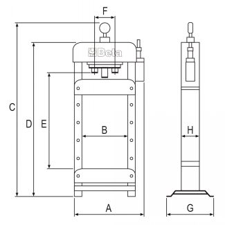 Presse hydraulique avec piston mobile 3028