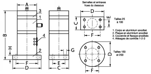 Vibrateur à piston réglable sans lubrification Type FKL-IN - Plan