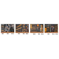 Composition de 130 outils en plateaux en mousse compacte