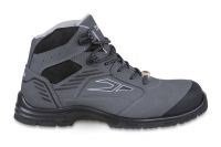 Chaussure montante en nubuck action hydrofuge avec insert anti-abrasion sur l'embout. délaçage rapide