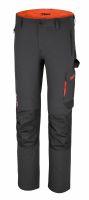 Bermuda de travail gris stretch, léger, style multipoches, 86% nylon - 14% élasthanne, 140 g / m²