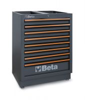 Servante mobile work station avec 7 tiroirs et bac à déchets intégré