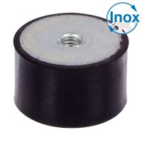 BUTÉE CAOUTCHOUC CYLINDRIQUE TYPE FF ACIER INOXYDABLE (Modèle : F5-120)
