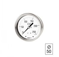 MANOMÈTRE BOÎTIER INOX À BAIN RACCORD AU DOS DIAMÈTRE 50 MANOMÈTRE BOÎTIER INOX À BAIN RACCORD AU DOS DIAMÈTRE 50