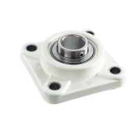 Palier applique 4 trous thermoplastique blanc roulement tout inox