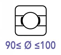 Roulements rigides &agrave; billes 90 &agrave; 100