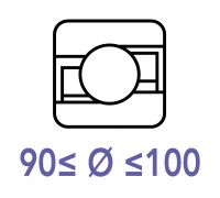 Roulements &agrave; billes &agrave; contact oblique 90 &agrave; 100