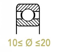 Roulements sp&eacute;cifiques et billes 10 &agrave; 20