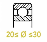Roulements sp&eacute;cifiques et billes 20 &agrave; 30