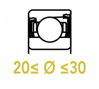 Roulements de pr&eacute;cision &agrave; billes 20 &agrave; 30