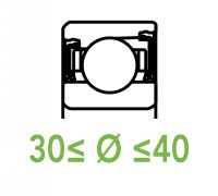Roulements de pr&eacute;cision &agrave; billes 30 &agrave; 40
