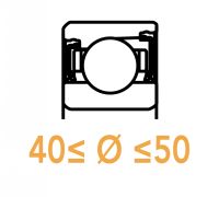 Roulements de pr&eacute;cision &agrave; billes 40 &agrave; 50