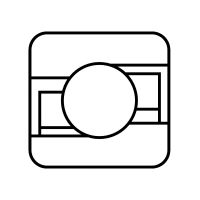 Symbole roulement à billes à contact oblique à une rangée