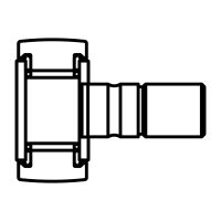 Symbole Galet de came sur axe avec 2 bagues d'étanchéité (PP)