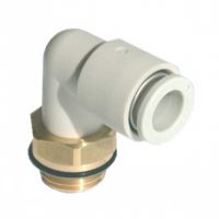 Raccord instantan&eacute; de couleur blanche, coud&eacute; m&acirc;le