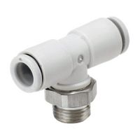Raccord instantan&eacute; de couleur blanche, t&eacute; m&acirc;le