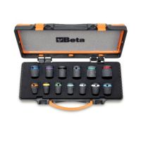 Coffret de 13 douilles à chocs colorées carré femelle 1/2"