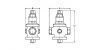 Réducteur de pression laiton siège inox 2 unions femelles PN 25 43214 - Plan