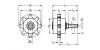 Pignon de lubrification de chaîne en PU pour chaînes à rouleaux simples, raccord de lubrification axial - Plan