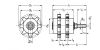 Pignon de lubrification de chaîne en PU pour chaînes à rouleaux doubles, raccord de lubrification axial - Plan