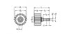 Roues dentées de lubrification en PU denture droite, raccord de lubrification axial - Plan