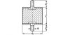 Support cylindrique élastique - Plan