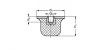 Supports coniques élastiques type KE, acier galvanisé - Plan