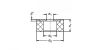 Supports cylindriques élastiques type MGH, creux, avec perçage de fixation - Plan