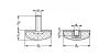 Plots antivibratoires MGK, exécution conique, acier galvanisé - Plan