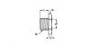Réduction mâle-femelle cylindrique - Plan