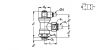 Stop vérin piquage mâle cylindrique - Plan
