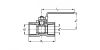 Vanne monobloc femelle - Plan