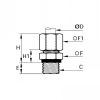Piquage droit mâle BSP cylindrique et métrique - LEGRIS 0101 - Plan