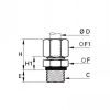 Piquage droit mâle BSP cylindrique et métrique - LEGRIS 010C - Plan