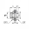 Traversée de cloison femelle BSP cylindrique - LEGRIS 0117 - Plan