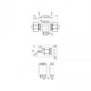 Banjo double mâle BSP cylindrique joint acier zinc NBR - LEGRIS 011C - Plan