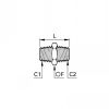 Mamelon double égal/inégal mâle BSP conique et NPT - LEGRIS 012A - Plan