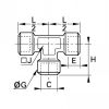 Té égal triple femelle BSP cylindrique - LEGRIS 0145 - Plan