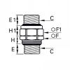 Mamelon double orientable mâle BSP cylindrique - LEGRIS 0151 - Plan
