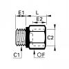 Grossisseur mâle/femelle BSP cylindrique - LEGRIS 0169 - Plan