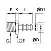 Douille annelée tube souple mâle BSP cylindrique - LEGRIS 0191 - Plan